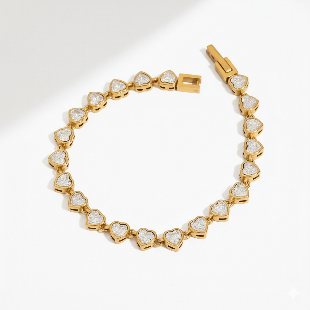 Aurora Heart Tennis Bracelet