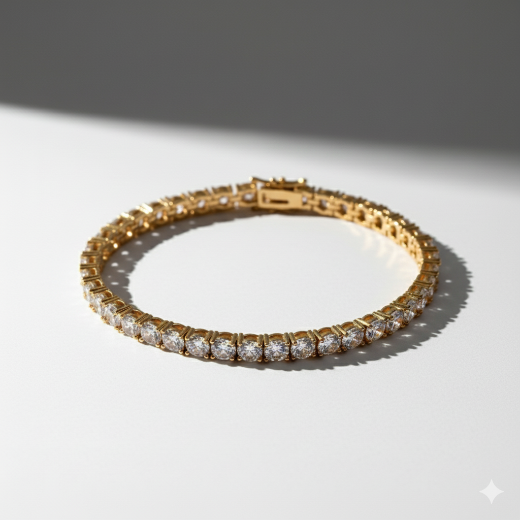Gold Tennis Bracelet