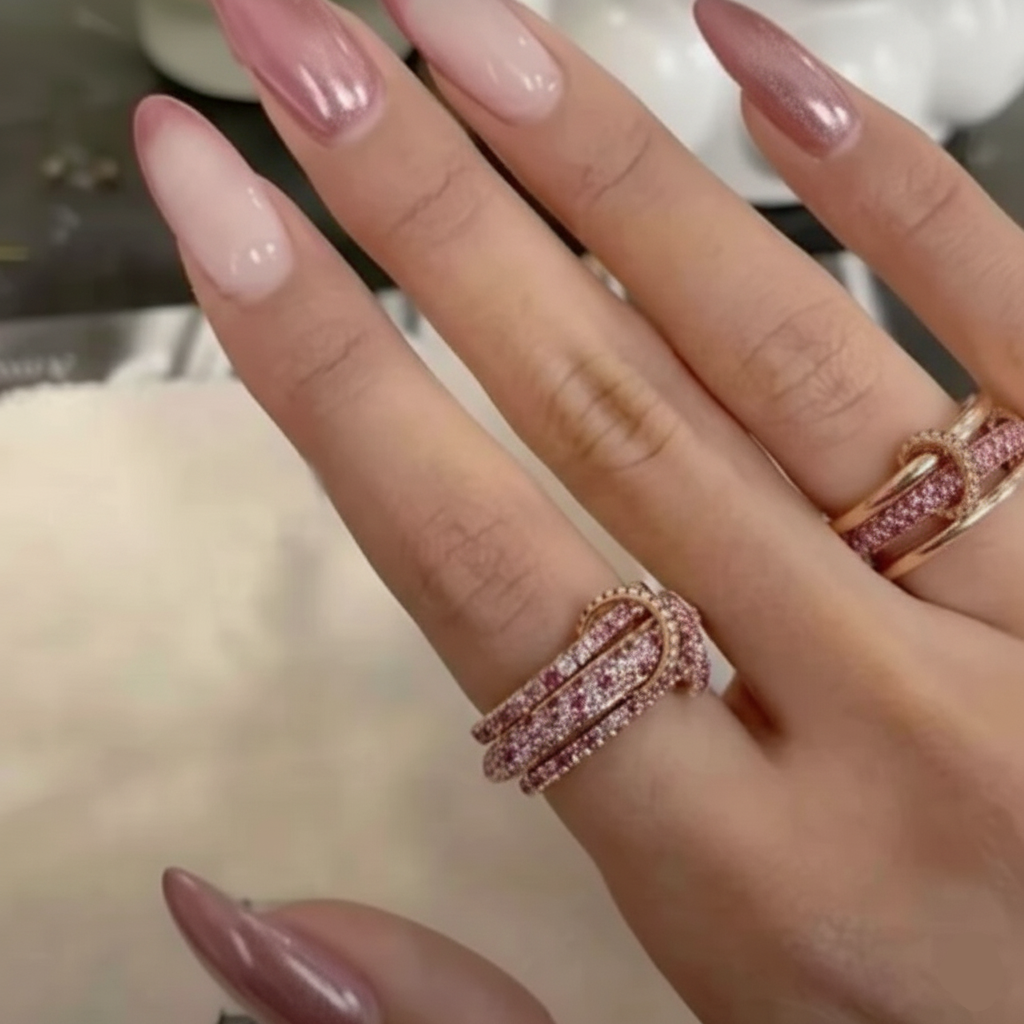 Aurelia Pink Ring Stack