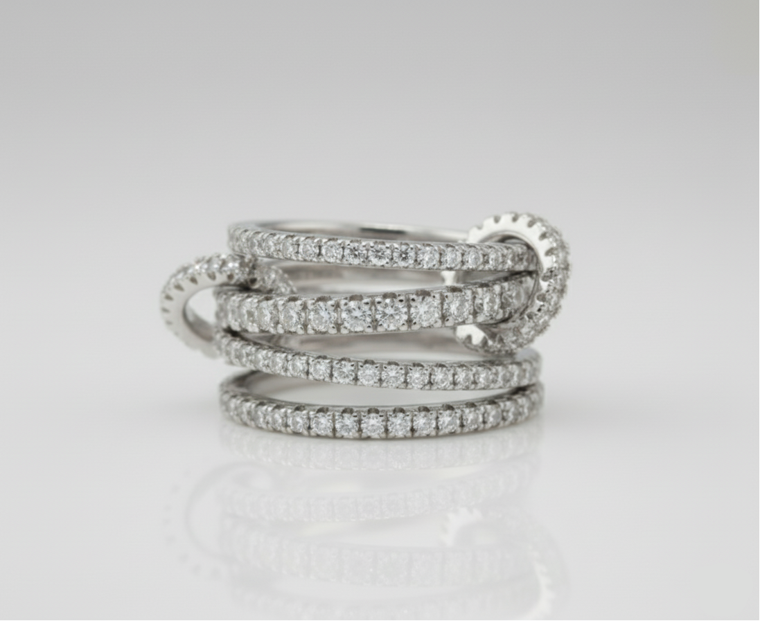 Platinum cocktail ring