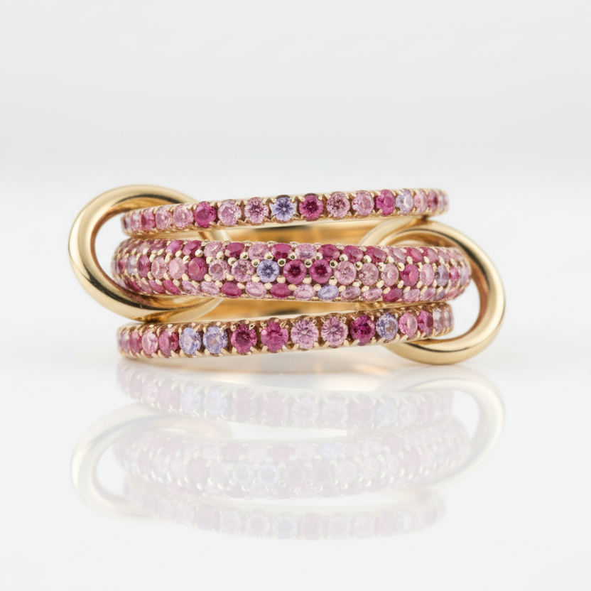 Aurelia Pink Ring Stack