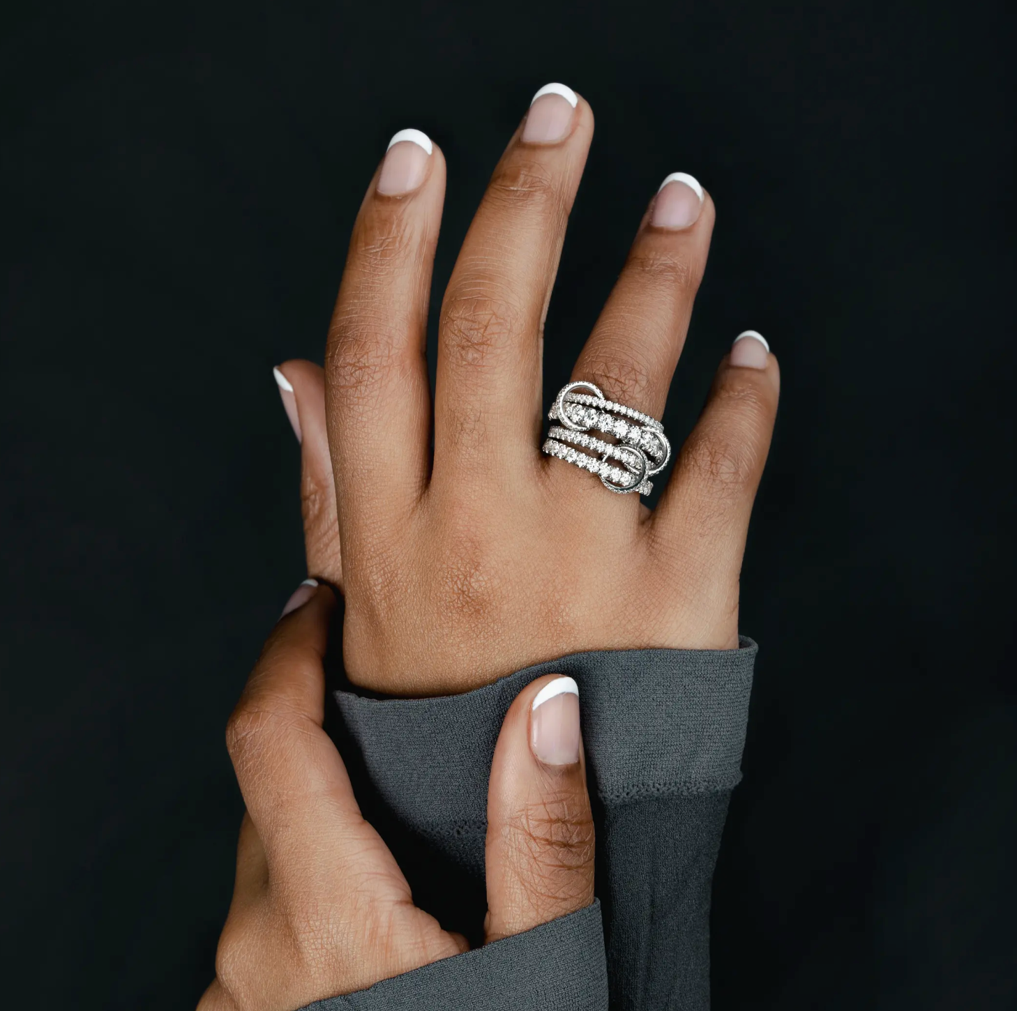 Platinum cocktail ring
