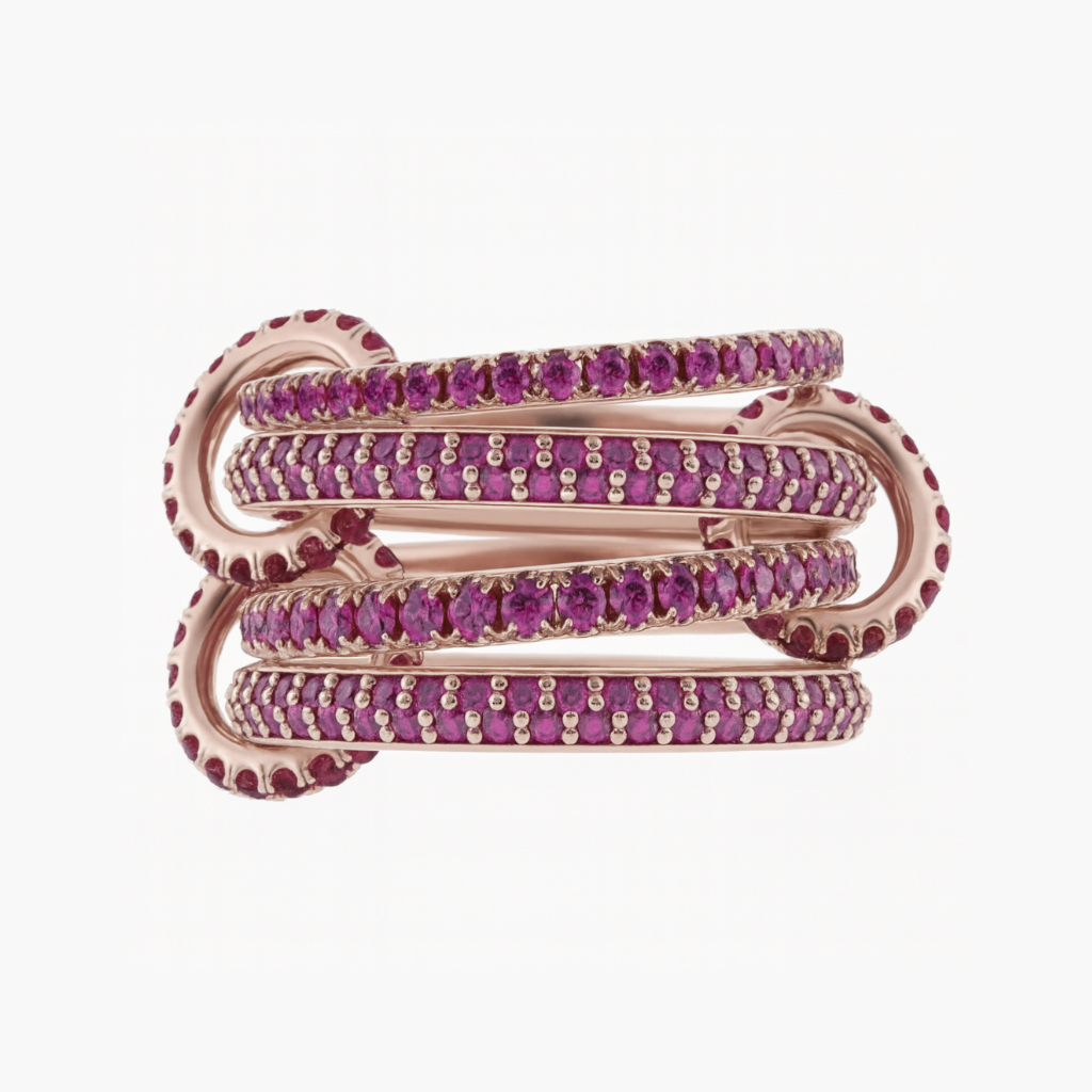 Pink Zircon Stacking Ring